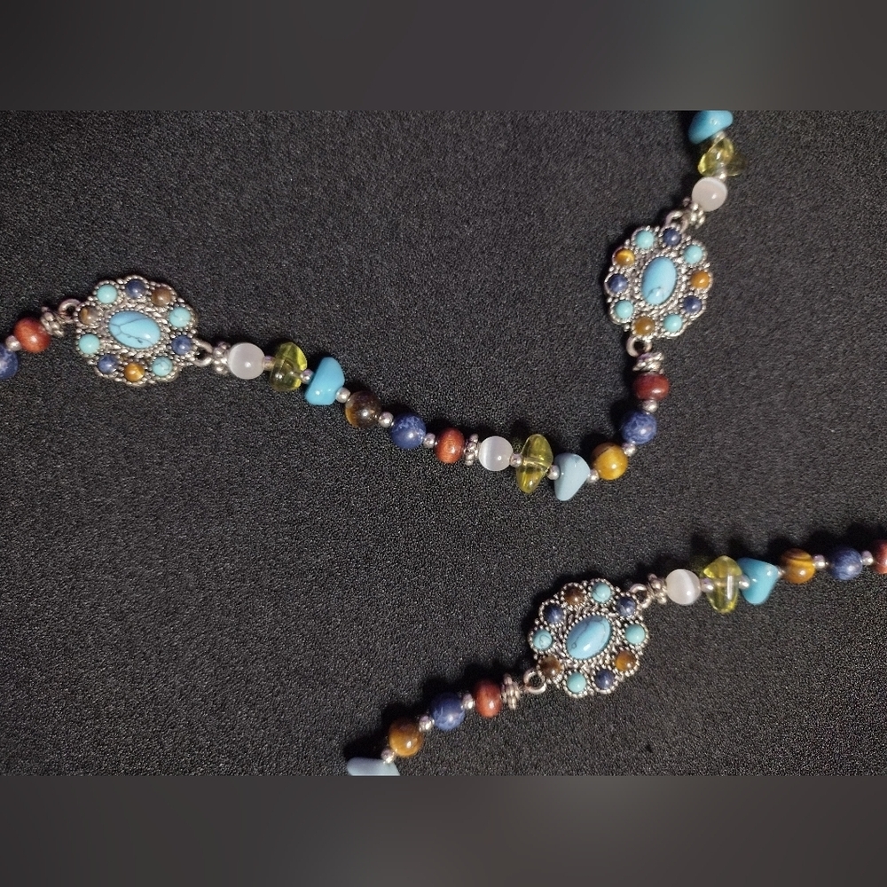 Chaps Turquoise And Multi-Color Beaded Necklace - image 5